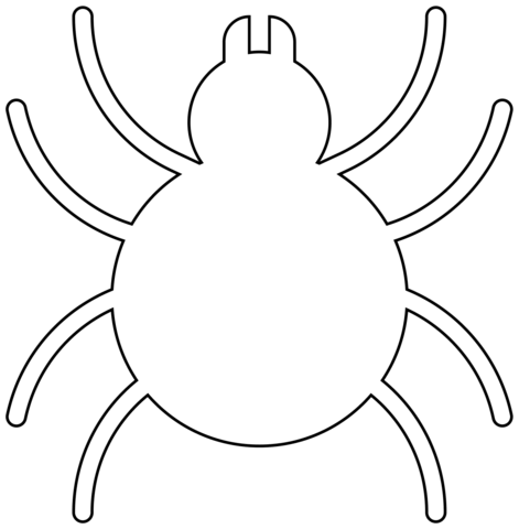 Spider Emoji Coloring Page